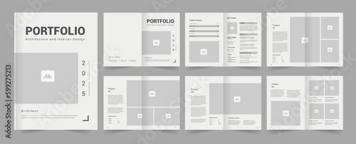 Architecture portfolio, a4 standard size print ready  portfolio template and interior portfolio design