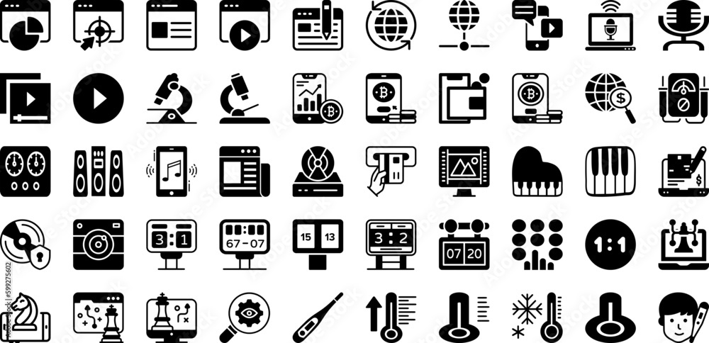 Digital Icon Set Isolated Silhouette Solid Icons With Web, Symbol, Media, Icon, Technology, Digital, Internet Infographic Simple Vector Illustration Digital Icon Set Isolated Silhouette Solid Icons With Web, Symbol, Media, Icon, Technology, Digital, Internet Infographic Simple Vector Illustration