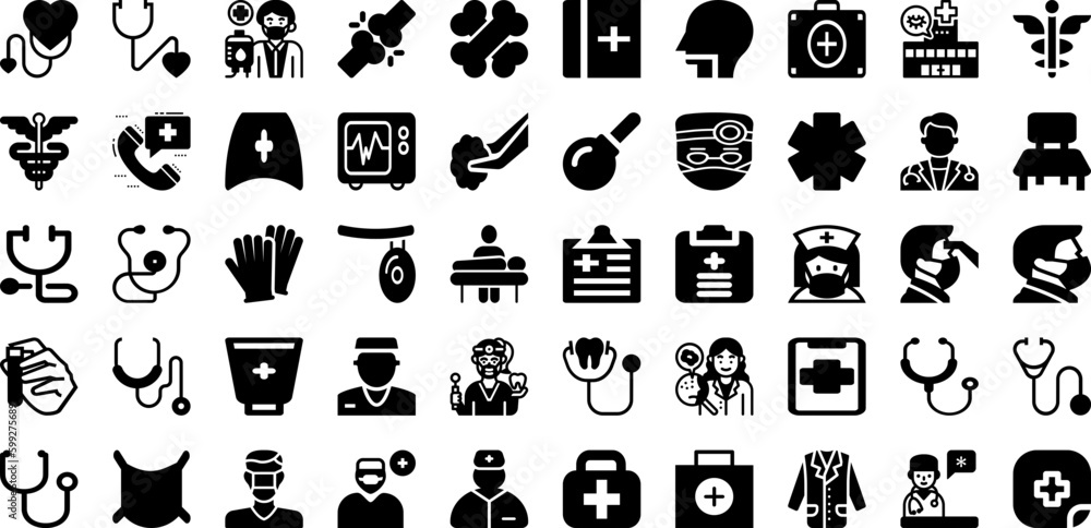 Doctor Icon Set Isolated Silhouette Solid Icons With Medical, Vector, Hospital, Icon, Doctor, Medicine, Care Infographic Simple Vector Illustration Doctor Icon Set Isolated Silhouette Solid Icons With Medical, Vector, Hospital, Icon, Doctor, Medicine, Care Infographic Simple Vector Illustration