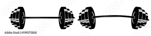 barbell illustration gym body builder icon photo