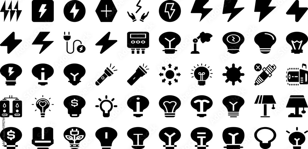 Electric Icon Set Isolated Silhouette Solid Icons With Electric, Symbol, Electricity, Sign, Icon, Energy, Power Infographic Simple Vector Illustration Electric Icon Set Isolated Silhouette Solid Icons With Electric, Symbol, Electricity, Sign, Icon, Energy, Power Infographic Simple Vector Illustration