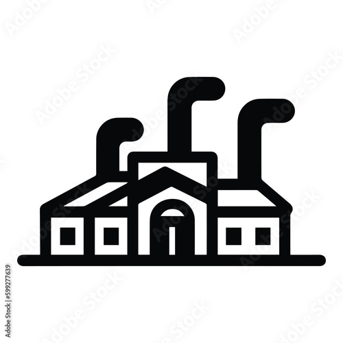 Wallpaper Mural Factory Flat Icon Isolated On White Background Torontodigital.ca