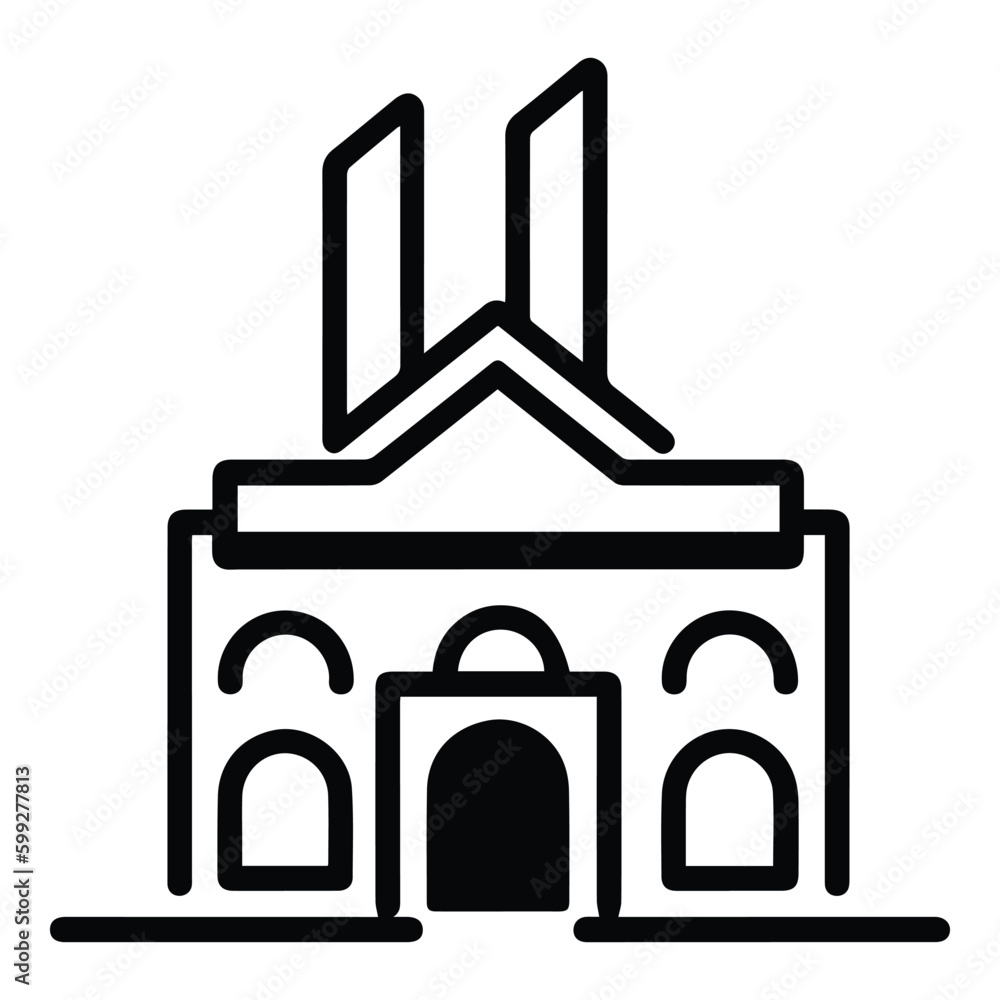 Factory Flat Icon Isolated On White Background Factory Flat Icon Isolated On White Background