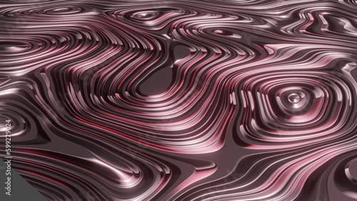 3d abstract background with wave circles