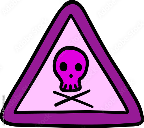 Pink dangerous sign