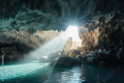 Fotobehang 海の洞窟、Sea Cave