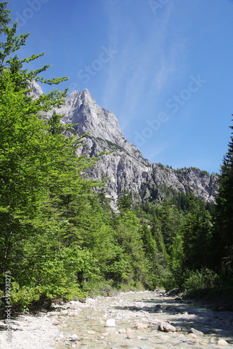 A path through Berchtesgaden National park from Ramsau to Weissbach bei Lofer	 photo