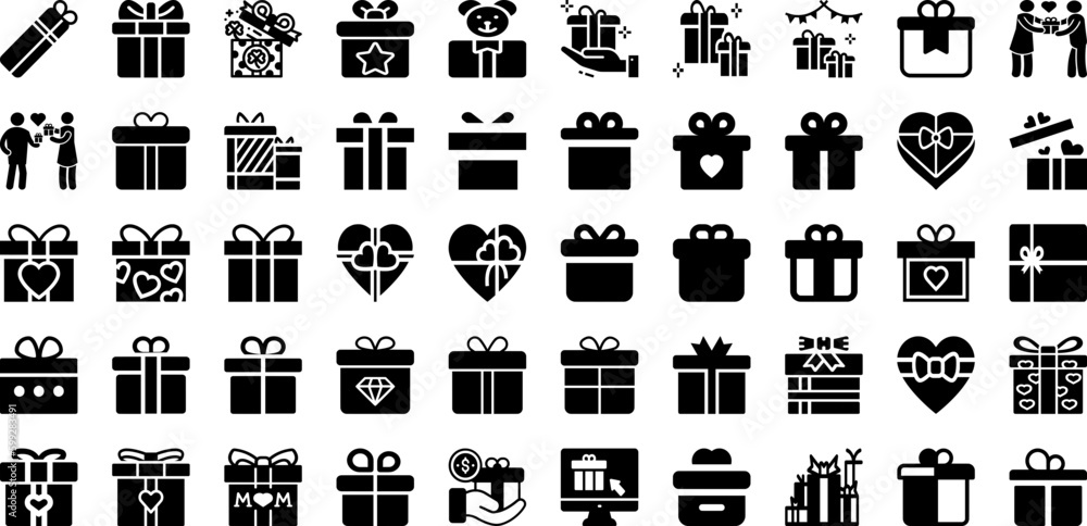 Present Icon Set Isolated Silhouette Solid Icons With Gift, Icon, Holiday, Present, Illustration, Vector, Box Infographic Simple Vector Illustration Present Icon Set Isolated Silhouette Solid Icons With Gift, Icon, Holiday, Present, Illustration, Vector, Box Infographic Simple Vector Illustration