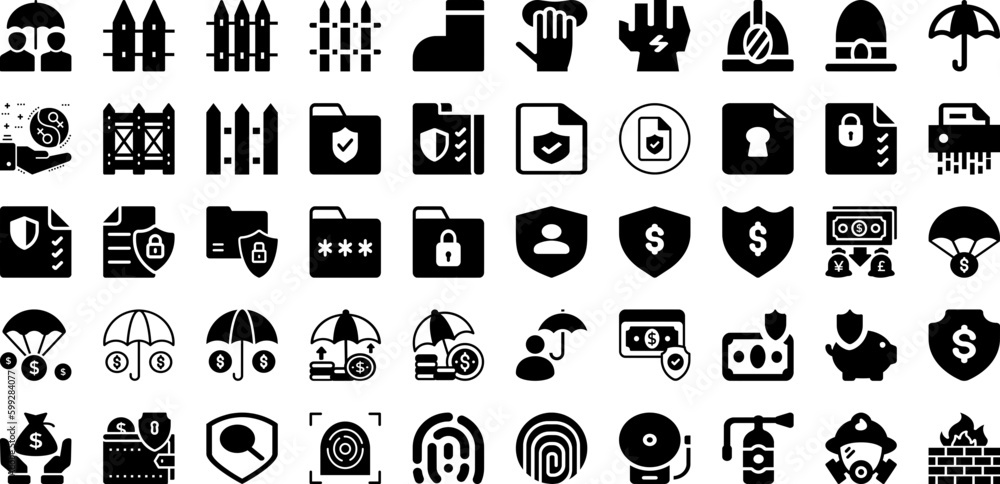 Protection Icon Set Isolated Silhouette Solid Icons With Sign, Line, Symbol, Icon, Protection, Shield, Outline Infographic Simple Vector Illustration Protection Icon Set Isolated Silhouette Solid Icons With Sign, Line, Symbol, Icon, Protection, Shield, Outline Infographic Simple Vector Illustration