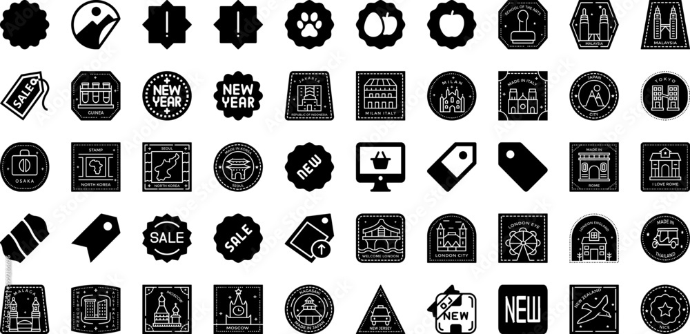 Sticker Icon Set Isolated Silhouette Solid Icons With Sticker, Icon, Vector, Label, Isolated, Set, Design Infographic Simple Vector Illustration Sticker Icon Set Isolated Silhouette Solid Icons With Sticker, Icon, Vector, Label, Isolated, Set, Design Infographic Simple Vector Illustration