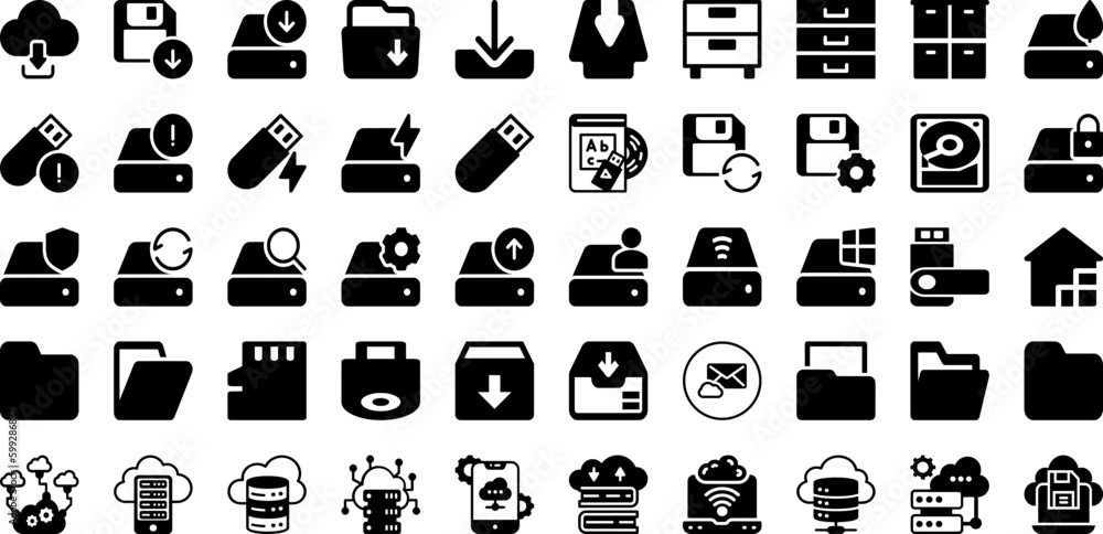 Storage Icon Set Isolated Silhouette Solid Icons With Outline, Vector, Symbol, Icon, Set, Storage, Line Infographic Simple Vector Illustration Storage Icon Set Isolated Silhouette Solid Icons With Outline, Vector, Symbol, Icon, Set, Storage, Line Infographic Simple Vector Illustration