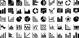 Statistics Icon Set Isolated Silhouette Solid Icons With Symbol, Data, Icon, Chart, Business, Graph, Vector Infographic Simple Vector Illustration