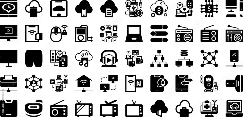 Technology Icon Set Isolated Silhouette Solid Icons With Technology, Internet, Icon, Symbol, Vector, Illustration, Tech Infographic Simple Vector Illustration Technology Icon Set Isolated Silhouette Solid Icons With Technology, Internet, Icon, Symbol, Vector, Illustration, Tech Infographic Simple Vector Illustration