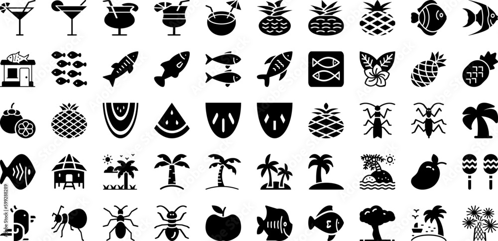 Tropical Icon Set Isolated Silhouette Solid Icons With Illustration, Set, Summer, Vector, Icon, Symbol, Tropical Infographic Simple Vector Illustration Tropical Icon Set Isolated Silhouette Solid Icons With Illustration, Set, Summer, Vector, Icon, Symbol, Tropical Infographic Simple Vector Illustration
