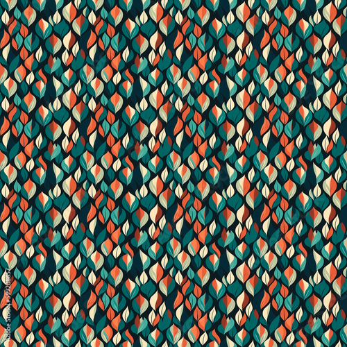 abstract, seamless, pattern, leaves, illustrative, generative ai