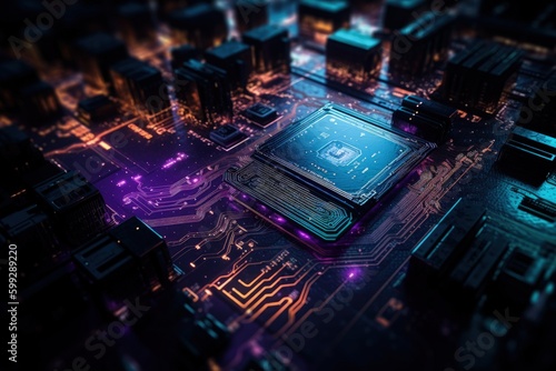An abstract image showcasing the world of technology