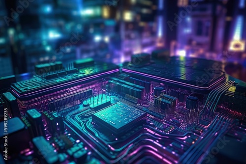 An abstract image showcasing the world of technology