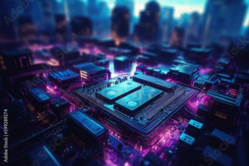 An abstract image showcasing the world of technology