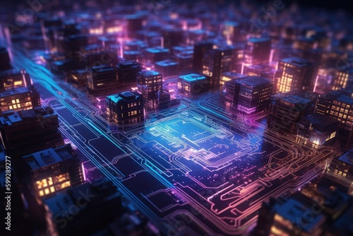 An abstract image showcasing the world of technology