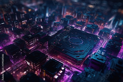 An abstract image showcasing the world of technology