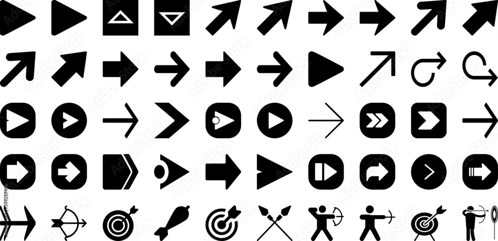 Arrow Icon Set Isolated Silhouette Solid Icons With Icon, Set, Sign, Vector, Arrow, Collection, Symbol Infographic Simple Vector Illustration Arrow Icon Set Isolated Silhouette Solid Icons With Icon, Set, Sign, Vector, Arrow, Collection, Symbol Infographic Simple Vector Illustration