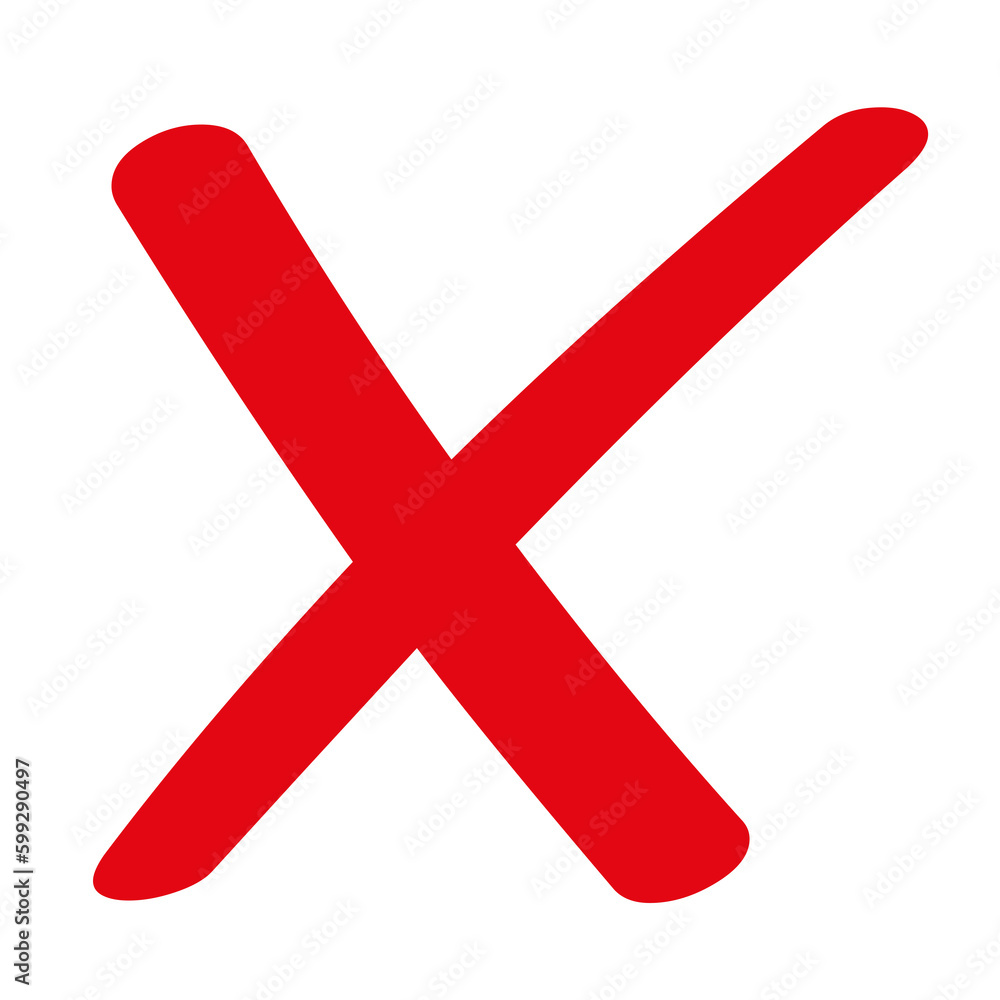 Cross Check Symbol on Transparent Background Cross Check Symbol on Transparent Background