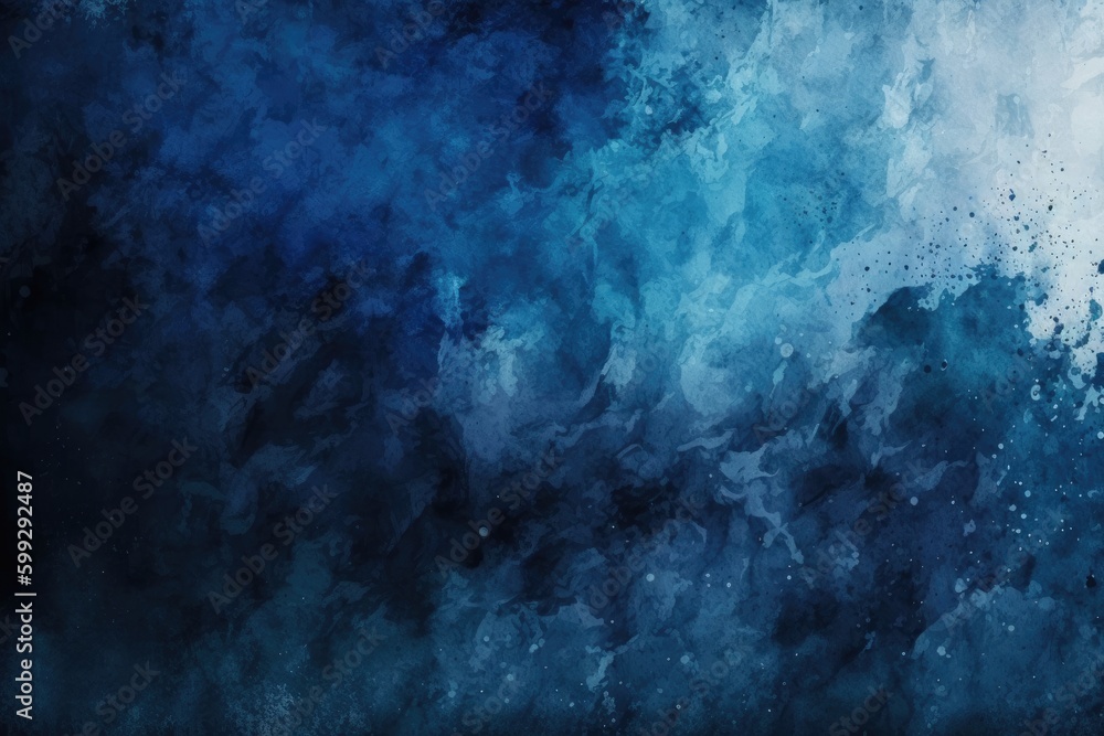 Obraz premium Abstract blue watercolor background texture with some spots and stains on it