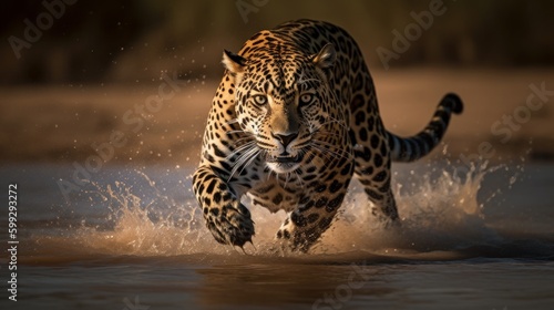 Incredible Jaguar in Natural Habitat AI Generated © ArquitecAi