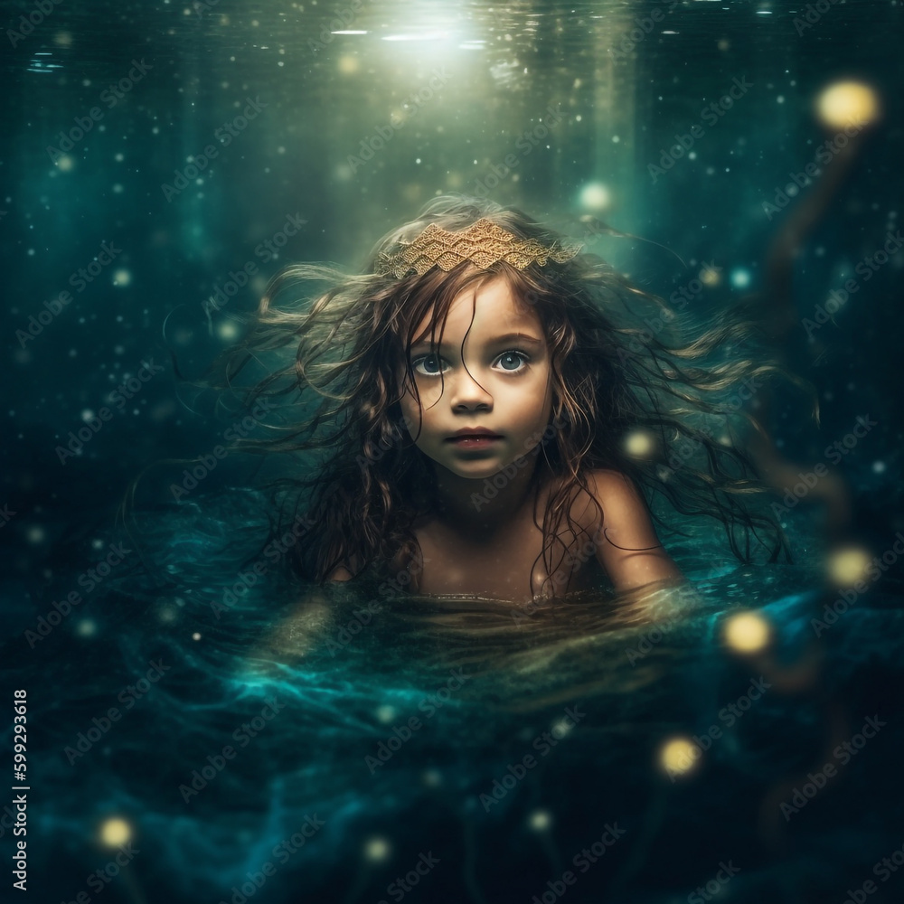 Fantasy scene with a girl in a fantasy world Generative AI Fantasy scene with a girl in a fantasy world Generative AI