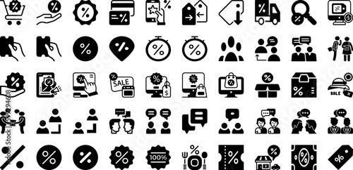 Disc Icon Set Isolated Silhouette Solid Icons With Sound, Technology, Illustration, Disc, Vector, Icon, Symbol Infographic Simple Vector Illustration