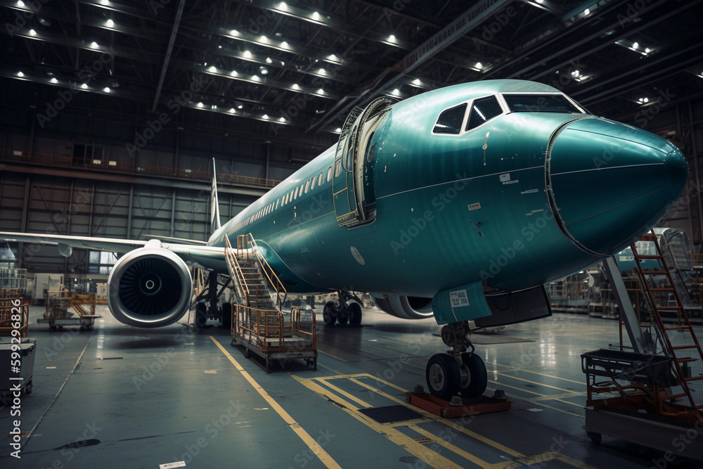 Aircraft construction. Aircraft manufacturing. AI Generated Aircraft construction. Aircraft manufacturing. AI Generated