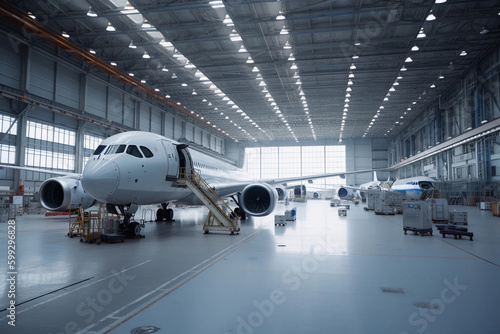 Aircraft construction. Aircraft manufacturing. AI Generated