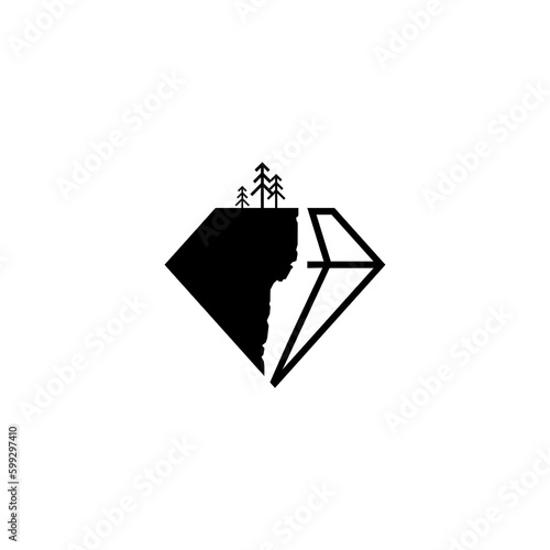 diamond and bluff logo design