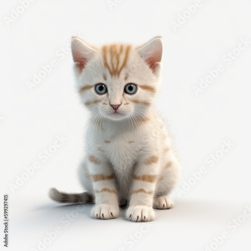 cat, kitten, animal, pet, isolated, domestic, feline, fur, white, cute, kitty, tabby, mammal, sitting, adorable, young, eyes, gray, pets, looking, one, grey, paw, portrait, breed