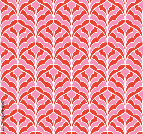 Elegant art nouveau seamless pattern. Abstract minimalist background. Geometric art deco texture.