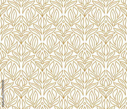 Elegant Damask Floral Vector Seamless Pattern. Decorative Flower Illustration. Abstract Art Deco Background.