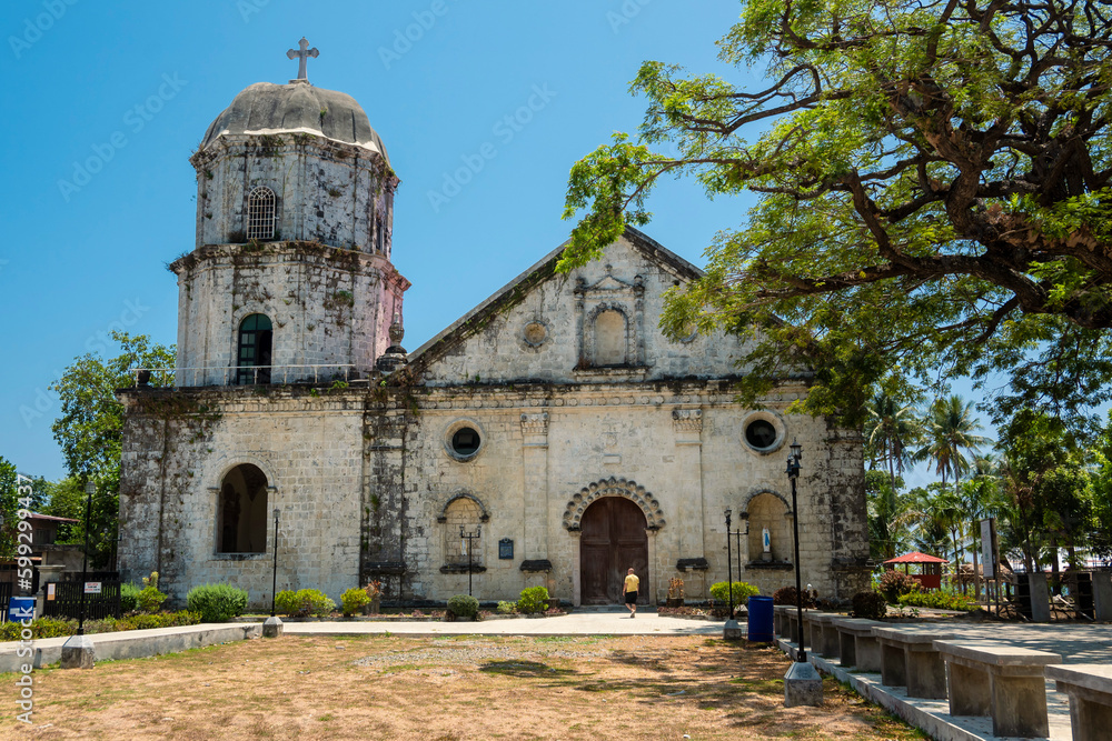 Anini-y, Antique, Philippines - The Anini-y Church or the Parish Church of San Juan Nepomuceno.