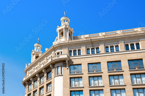 Canvastavla A detailed view of the architecture of the buildings, Barcelona, Spain