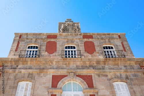 A detailed view of the architecture of the Institute Verdaguer, Barcelona, Spain photo