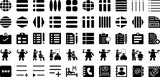 List Icon Set Isolated Silhouette Solid Icons With Sign, Mark, List, Icon, Symbol, Check, Document Infographic Simple Vector Illustration