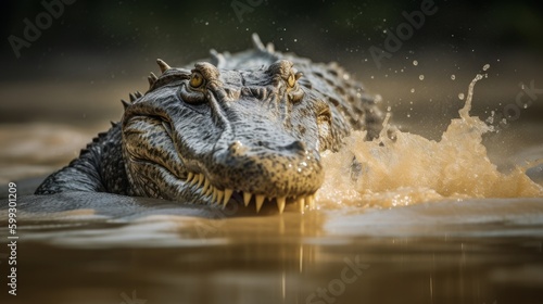 Stunning Crocodile Close-Up, AI Generated