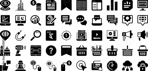 Mark Icon Set Isolated Silhouette Solid Icons With Vector  Sign  Icon  Illustration  Isolated  Symbol  Mark Infographic Simple Vector Illustration