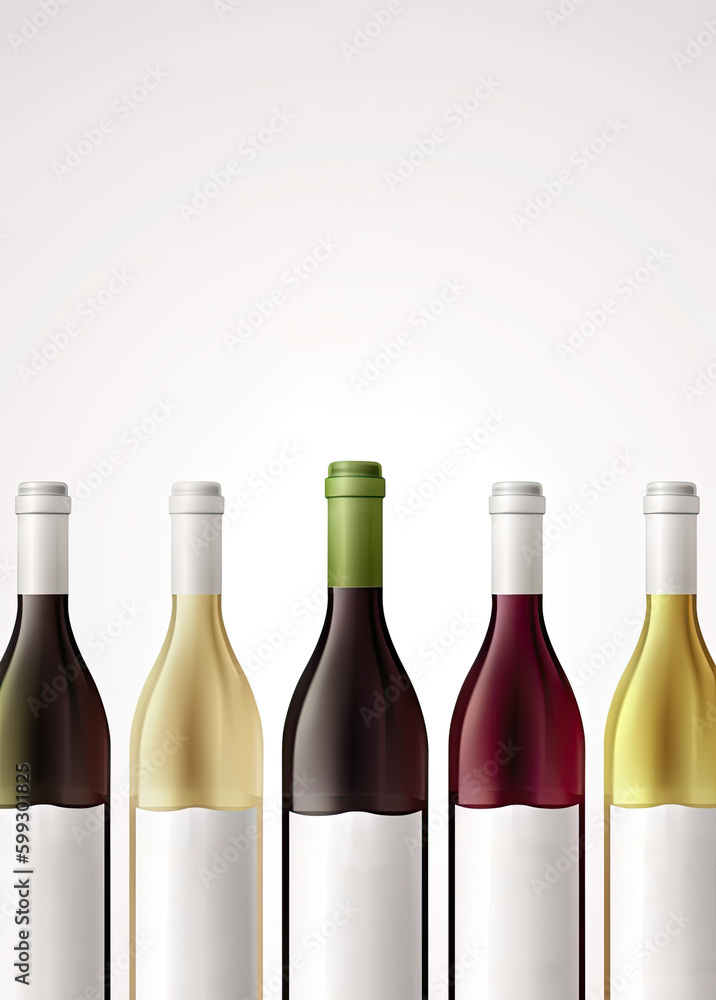Wine tasting banner, white and clean minimalistic modern flyer card. AI generative Wine tasting banner, white and clean minimalistic modern flyer card. AI generative