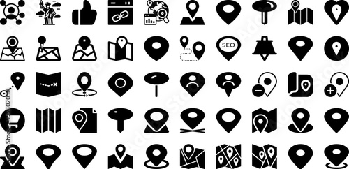 Mark Icon Set Isolated Silhouette Solid Icons With Illustration  Isolated  Icon  Symbol  Mark  Sign  Vector Infographic Simple Vector Illustration