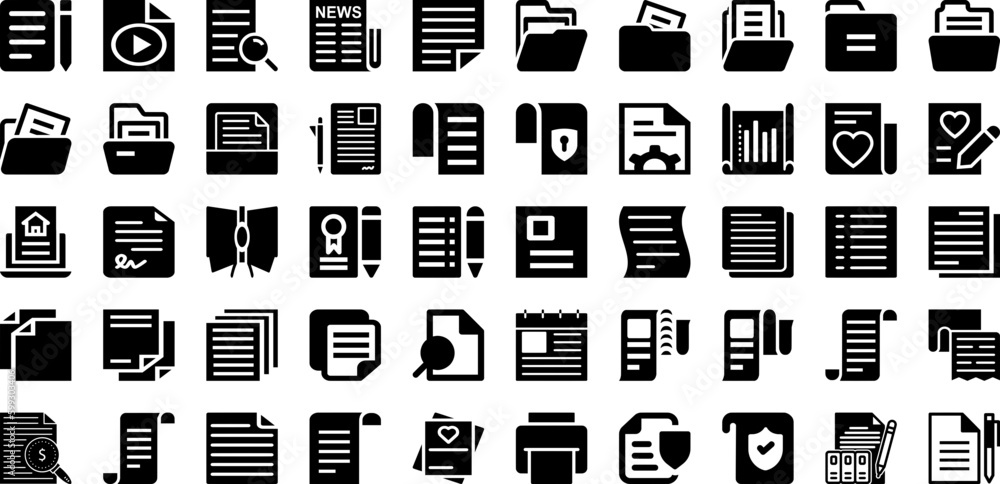 Paper Icon Set Isolated Silhouette Solid Icons With Sign, Paper, Symbol, Vector, Icon, Document, Business Infographic Simple Vector Illustration Paper Icon Set Isolated Silhouette Solid Icons With Sign, Paper, Symbol, Vector, Icon, Document, Business Infographic Simple Vector Illustration