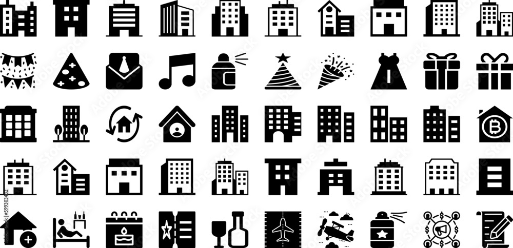 Part Icon Set Isolated Silhouette Solid Icons With Line, Symbol, Thin, Icon, Vector, Outline, Set Infographic Simple Vector Illustration