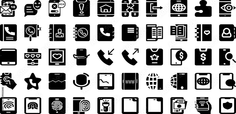 Phone Icon Set Isolated Silhouette Solid Icons With Icon, Illustration, Vector, Mobile, Smartphone, Communication, Phone Infographic Simple Vector Illustration Phone Icon Set Isolated Silhouette Solid Icons With Icon, Illustration, Vector, Mobile, Smartphone, Communication, Phone Infographic Simple Vector Illustration