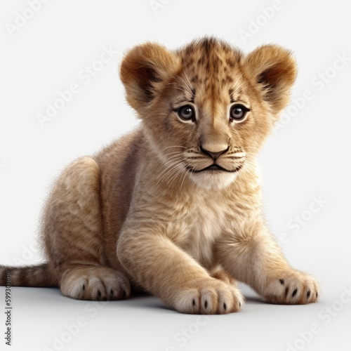 lion, baby, young, kitten, animal, pet, isolated, feline, domestic, fur, white, kitty, pets, cute, mammal, sitting, small, fluffy, animals, young, baby, looking, white background, furry, black, purebr