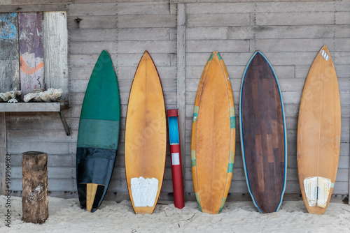 Photography Surfboards on the beach