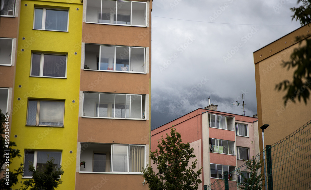 Low income neighbourhood residentail buildings in Czech Republic (dating back to the Soviet era)